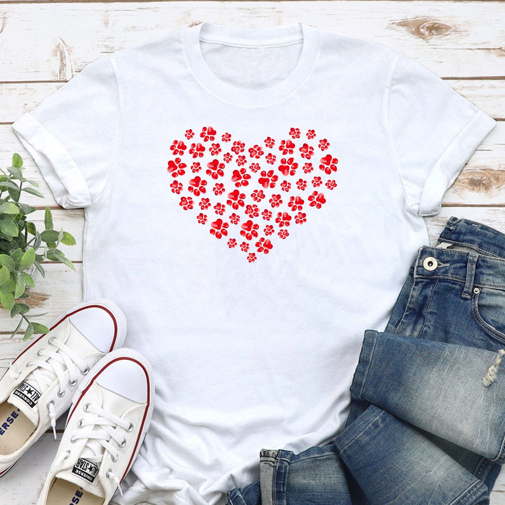 Simply Love Paws Standard Tee White