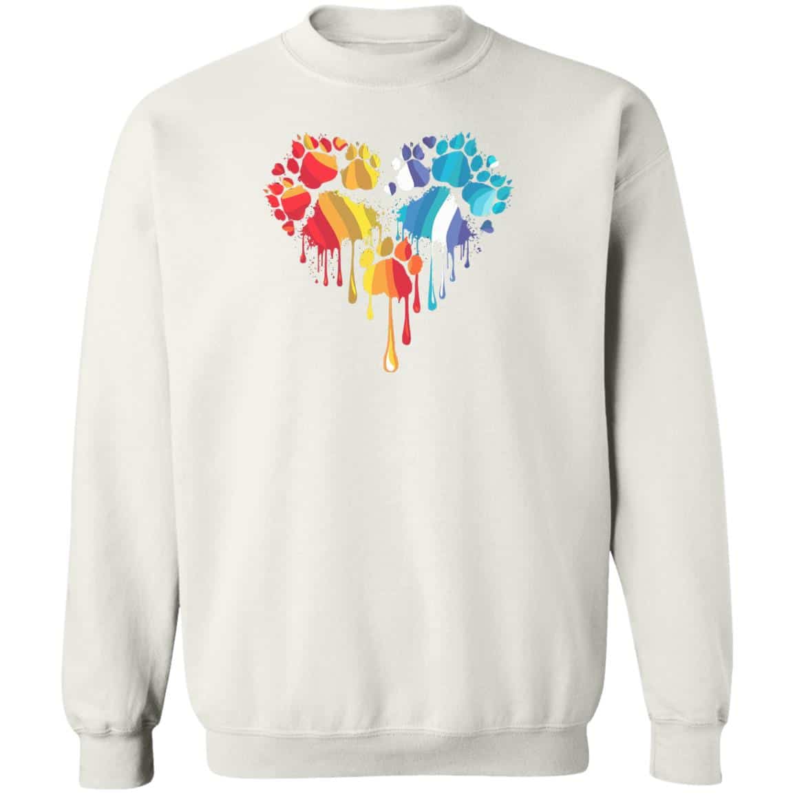 Painted Paw Sweatshirt White