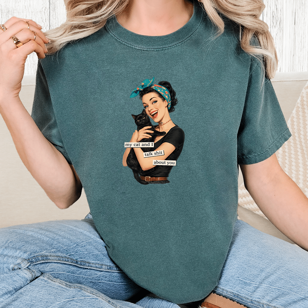 Comfort Colors We Talk About You Vintage Washed Tee - Bluespruce